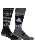 Women's Burton Performance Lightweight Socks (2 Pack) - True Black - Burton Socks Sets