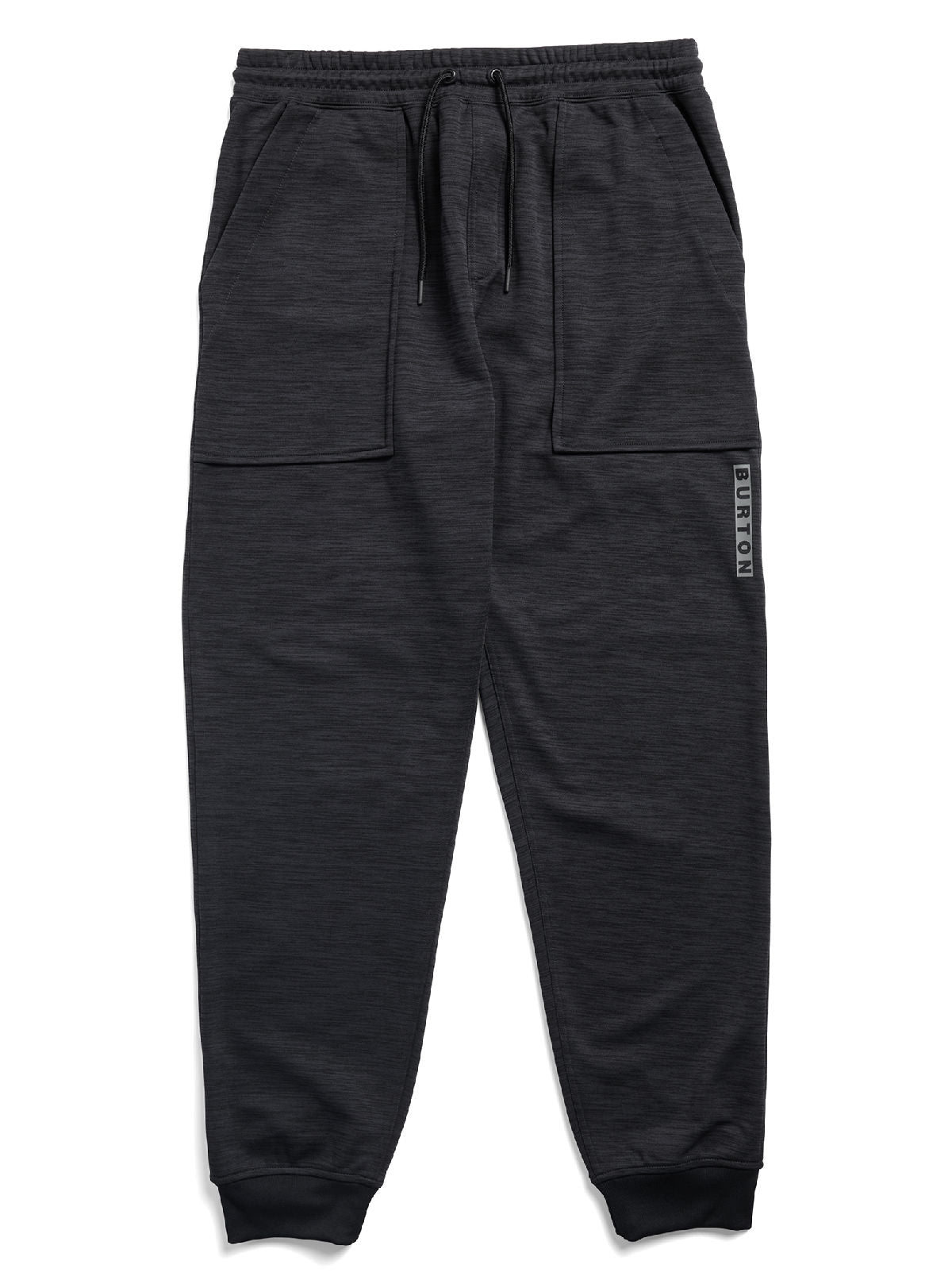 Men's Burton Oak Fleece Pants - True Black Heather - Burton Pants Apparel