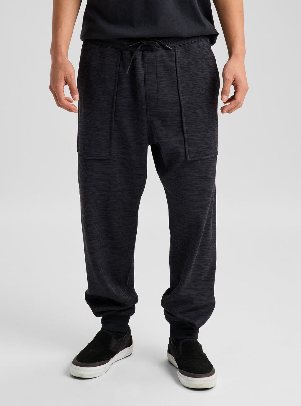 Men's Burton Oak Fleece Pants - True Black Heather - Burton Pants Apparel - alternate view 3