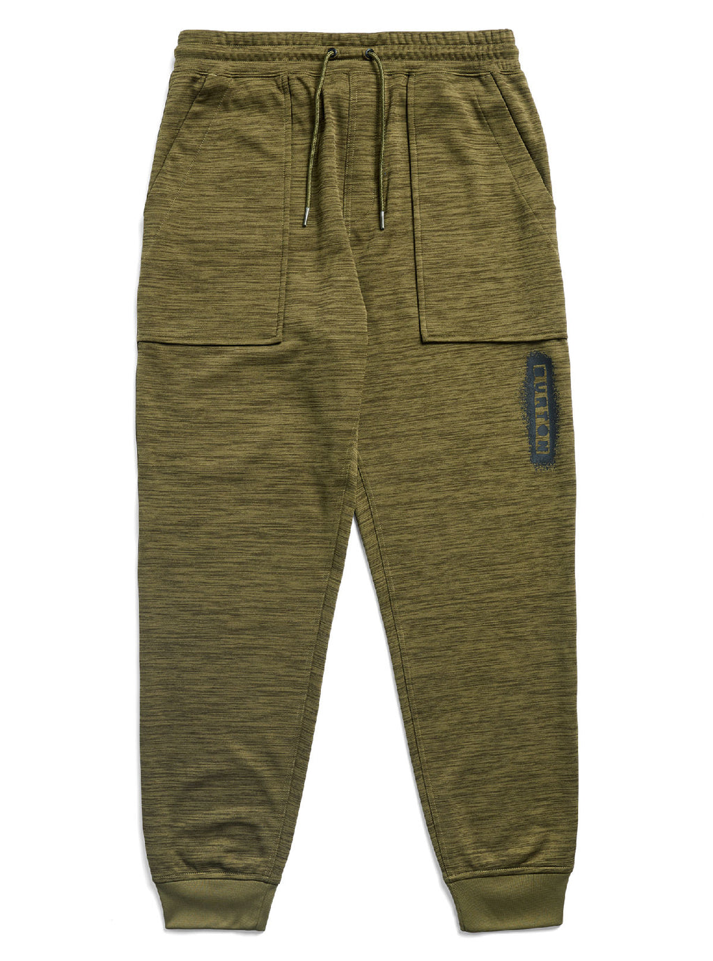 Men's Burton Oak Fleece Pants - Dried Moss Htr - Burton Pants Apparel