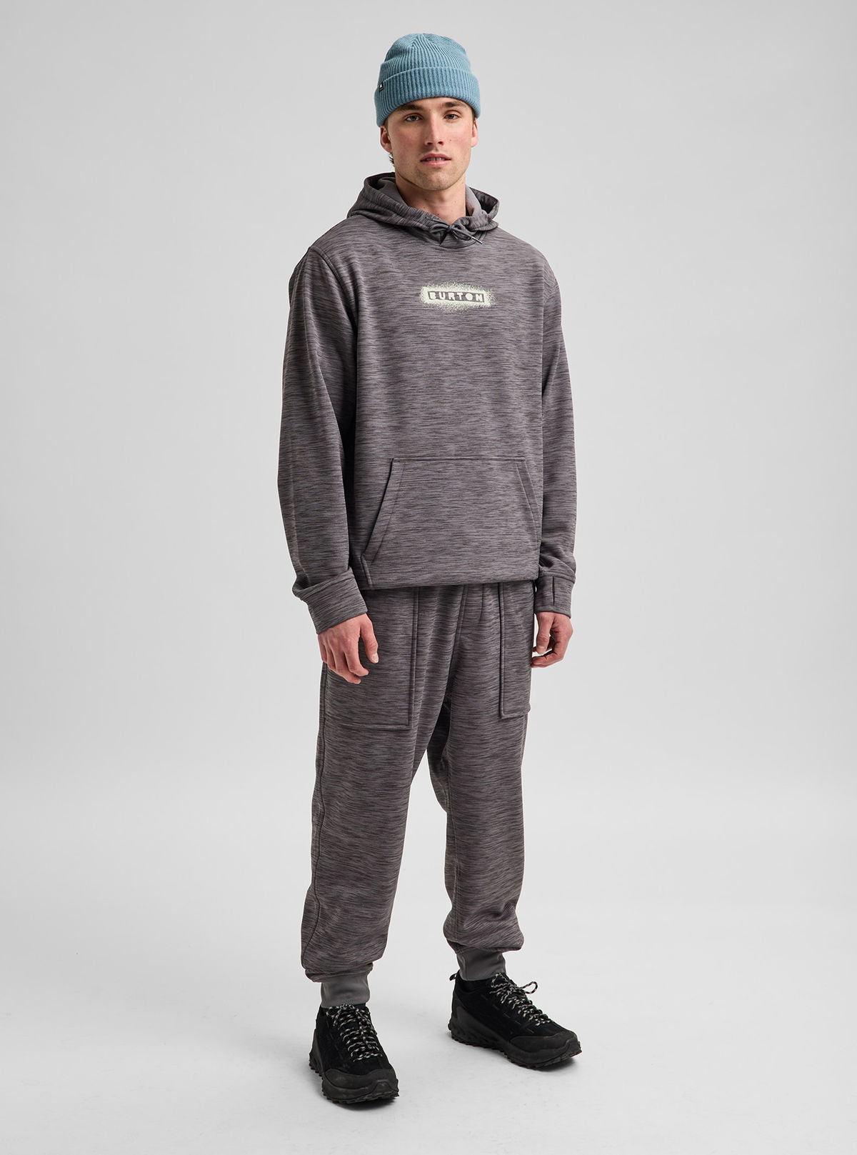 Men's Burton Oak Fleece Pants - Gotham Gray Htr - Burton Pants Apparel - alternate view 3