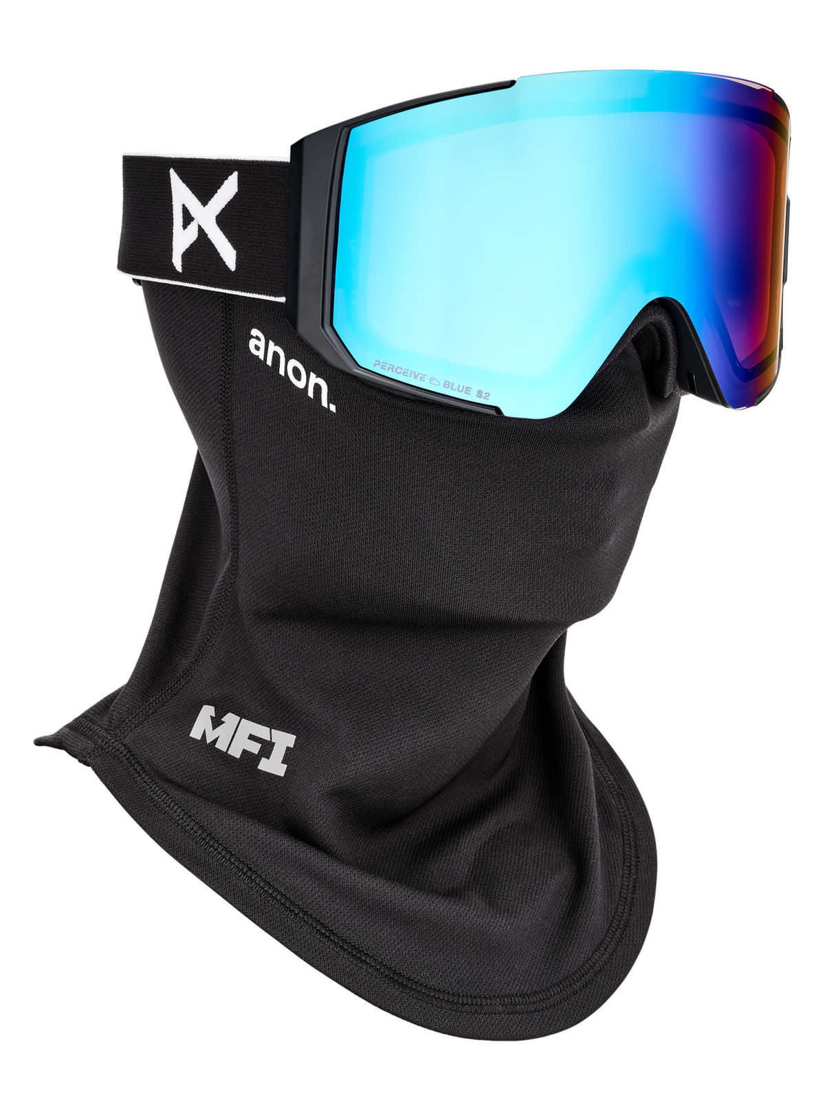 Anon Sync Goggles + Bonus Lens + MFI Face Mask - Black / Perceive Variable Blue - Anon M-Fusion Goggle - alternate view 5