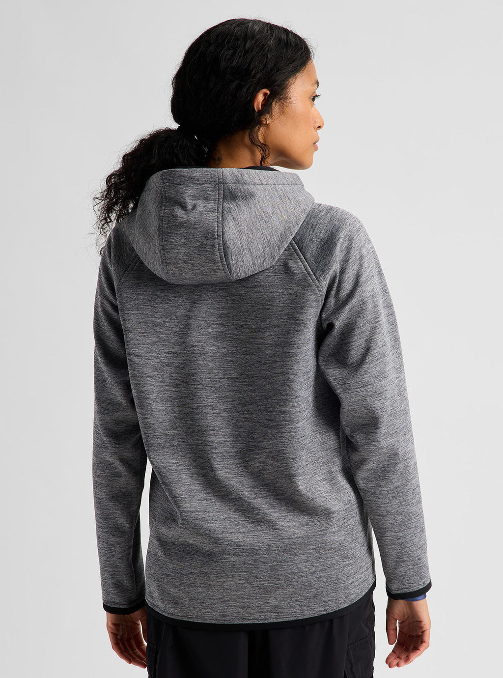 Women's Burton Crown Weatherproof Pullover Fleece - True Black Heather - Burton Pullover Hoodie Apparel - alternate view 4