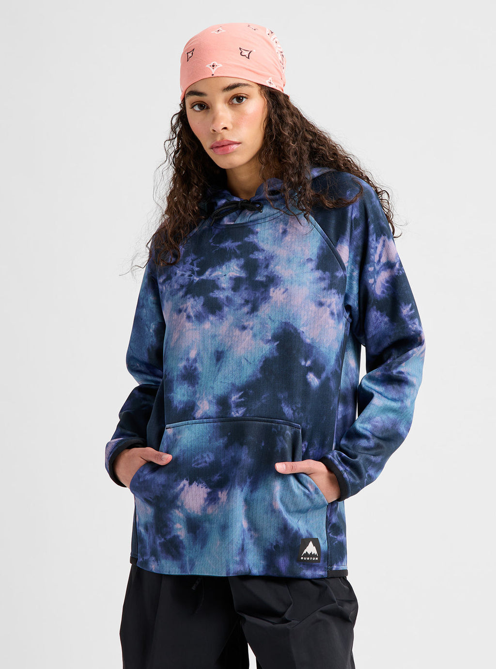 Women's Burton Crown Weatherproof Pullover Fleece - Crystal Dye - Burton Pullover Hoodie Apparel - alternate view 3