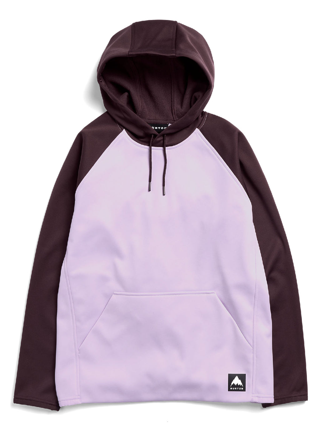 Women's Burton Crown Weatherproof Pullover Fleece - Bear Hug Brown/Moondust Purple - Burton Pullover Hoodie Apparel
