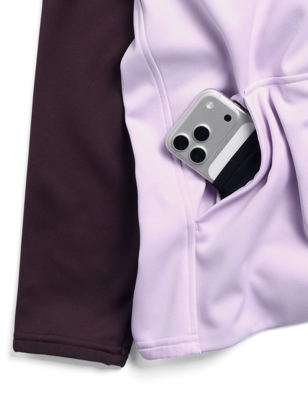 Women's Burton Crown Weatherproof Pullover Fleece - Bear Hug Brown/Moondust Purple - Burton Pullover Hoodie Apparel - alternate view 5