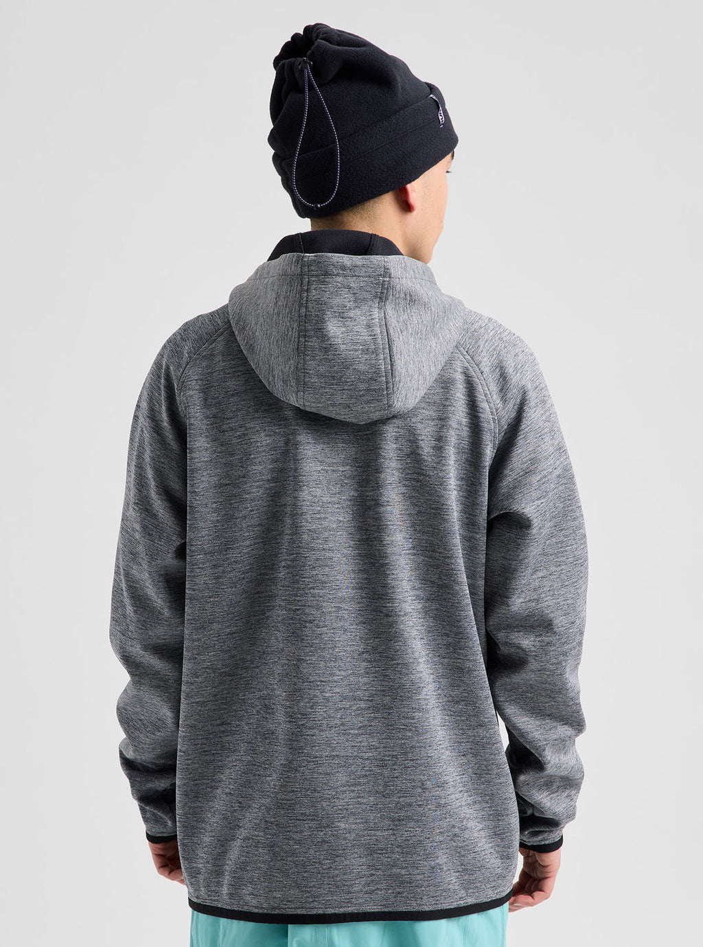 Men's Burton Crown Weatherproof Full-Zip Fleece - True Black Heather - Burton Full Zip Apparel - alternate view 4