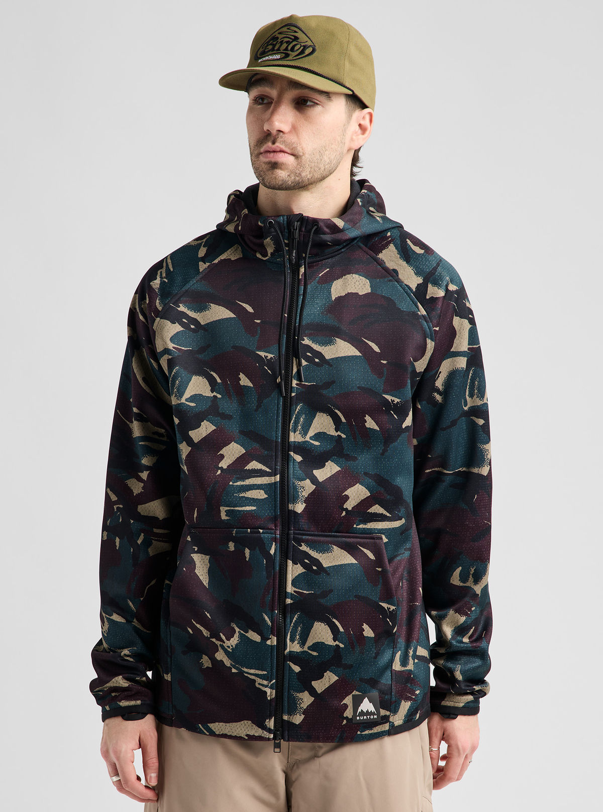 Men's Burton Crown Weatherproof Full-Zip Fleece - Seersucker Camo - Burton Full Zip Apparel - alternate view 3