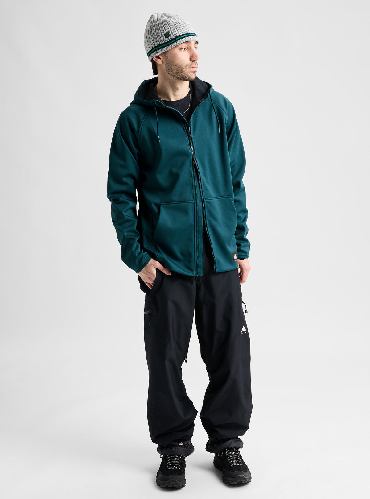 Men's Burton Crown Weatherproof Full-Zip Fleece - Atlantic Teal - Burton Full Zip Apparel - alternate view 6