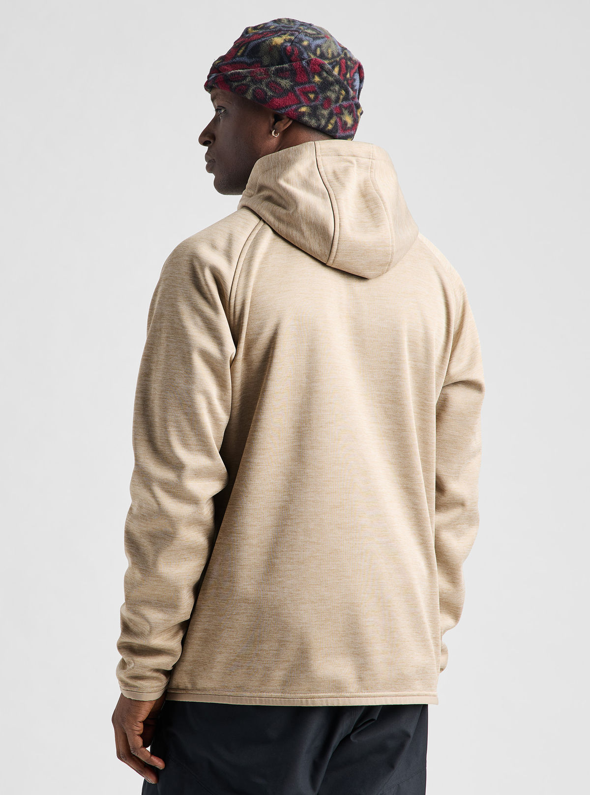 Men's Burton Crown Weatherproof Full-Zip Fleece - Summit Taupe Heather - Burton Full Zip Apparel - alternate view 5