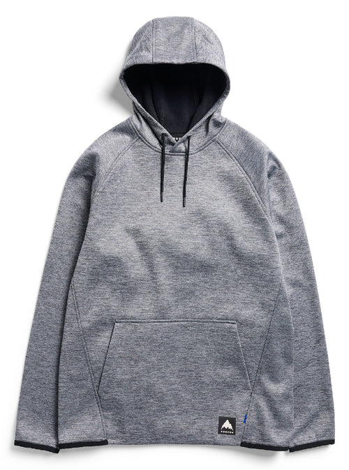 Men's Burton Crown Weatherproof Pullover Fleece - True Black Heather - Burton Pullover Hoodie Apparel