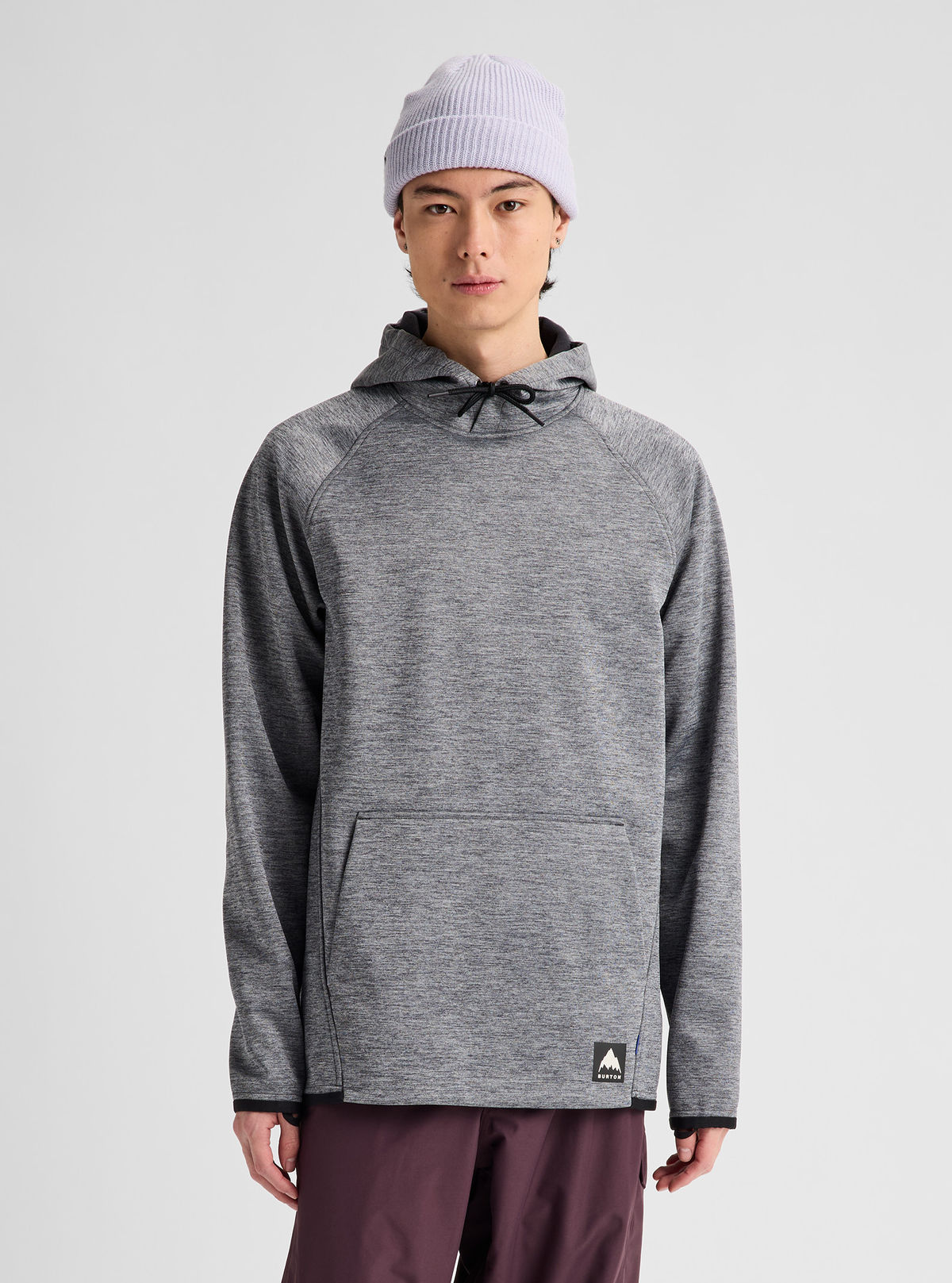 Men's Burton Crown Weatherproof Pullover Fleece - True Black Heather - Burton Pullover Hoodie Apparel - alternate view 3