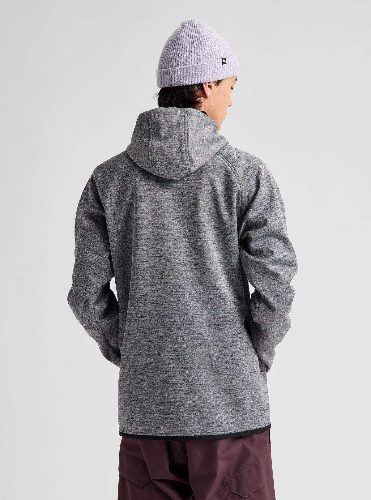 Men's Burton Crown Weatherproof Pullover Fleece - True Black Heather - Burton Pullover Hoodie Apparel - alternate view 4