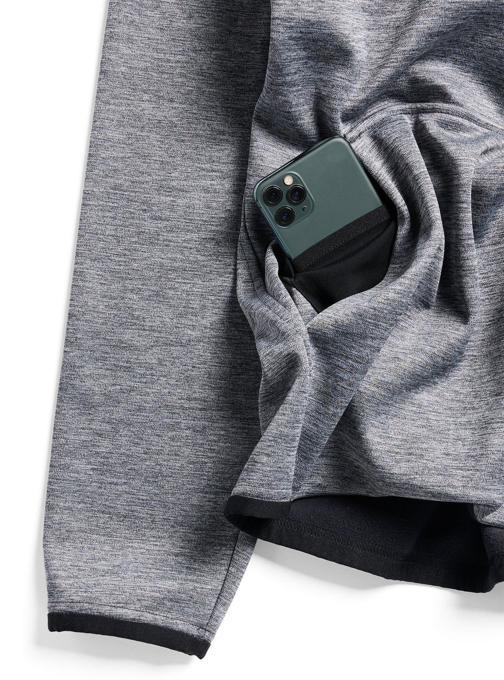 Men's Burton Crown Weatherproof Pullover Fleece - True Black Heather - Burton Pullover Hoodie Apparel - alternate view 5