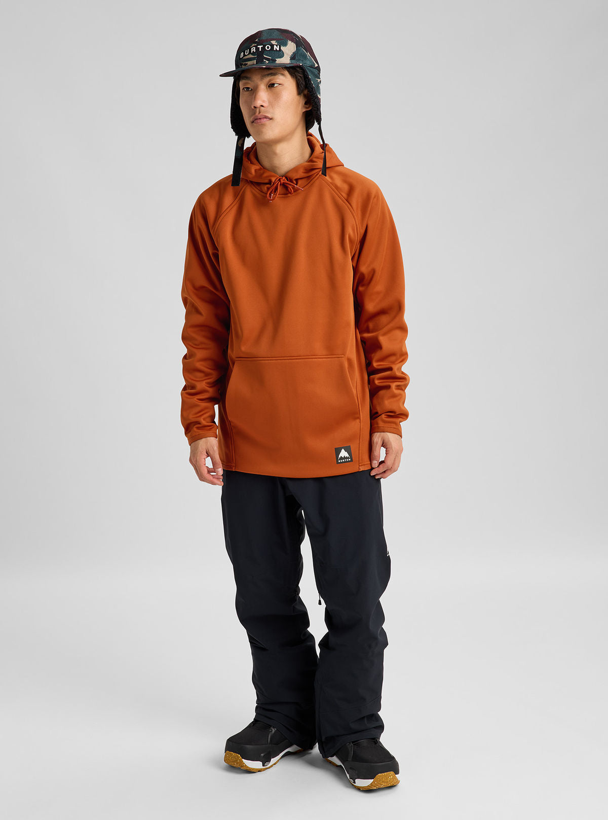 Men's Burton Crown Weatherproof Pullover Fleece - Spiced Chai - Burton Pullover Hoodie Apparel - alternate view 2