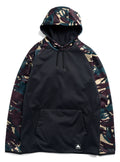 Men's Burton Crown Weatherproof Pullover Fleece - Seersucker True Black - Burton Pullover Hoodie Apparel