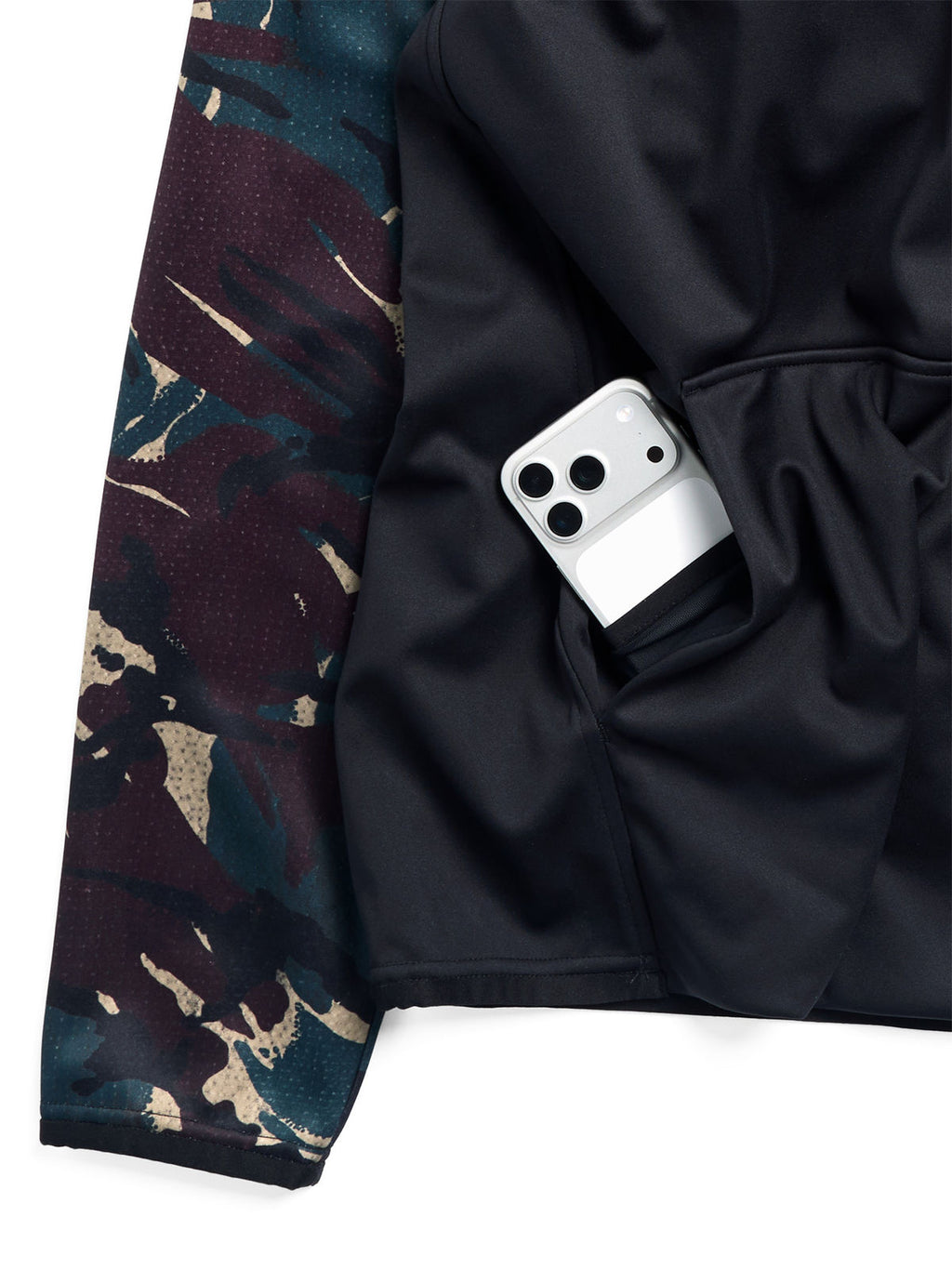 Men's Burton Crown Weatherproof Pullover Fleece - Seersucker/True Black - Burton Pullover Hoodie Apparel - alternate view 5