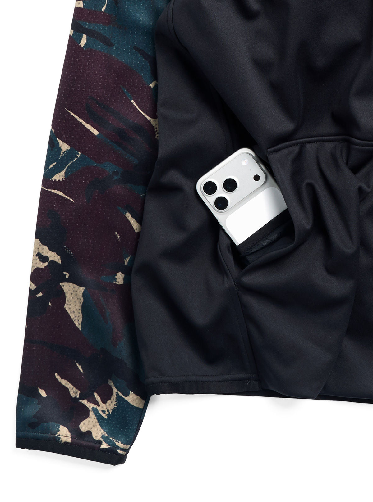 Men's Burton Crown Weatherproof Pullover Fleece - Seersucker/True Black - Burton Pullover Hoodie Apparel - alternate view 5