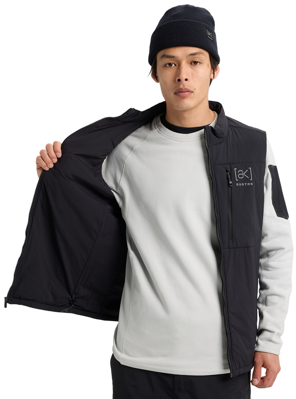 Men's Burton [ak] Helium Stretch Insulated Vest - True Black - Burton Vest Mid - alternate view 10