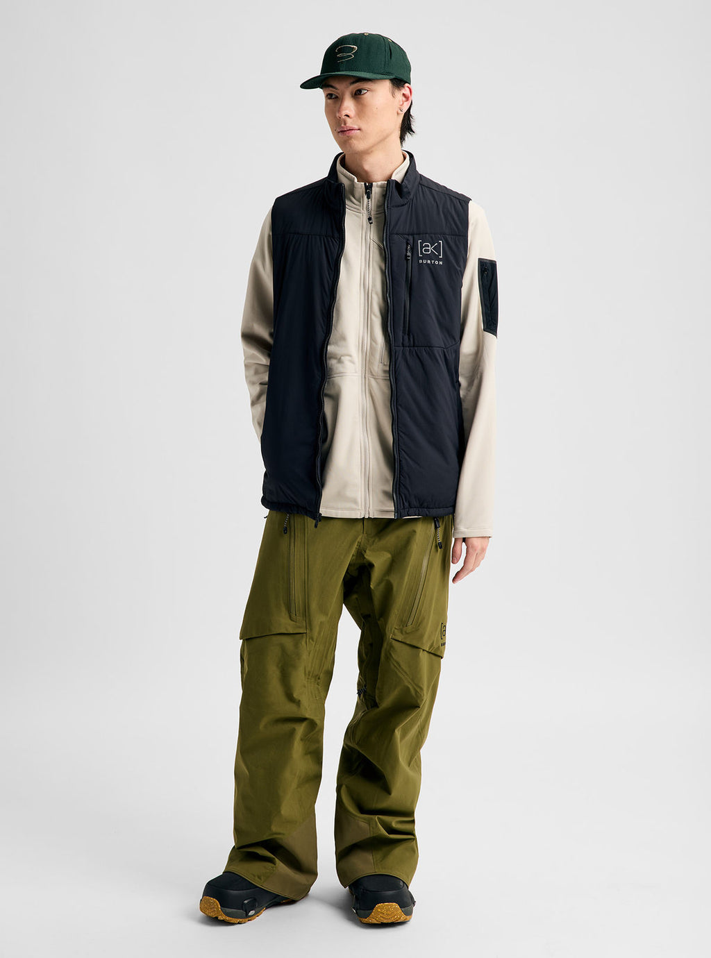 Men's Burton [ak] Helium Stretch Insulated Vest - True Black - Burton Vest Mid - alternate view 3