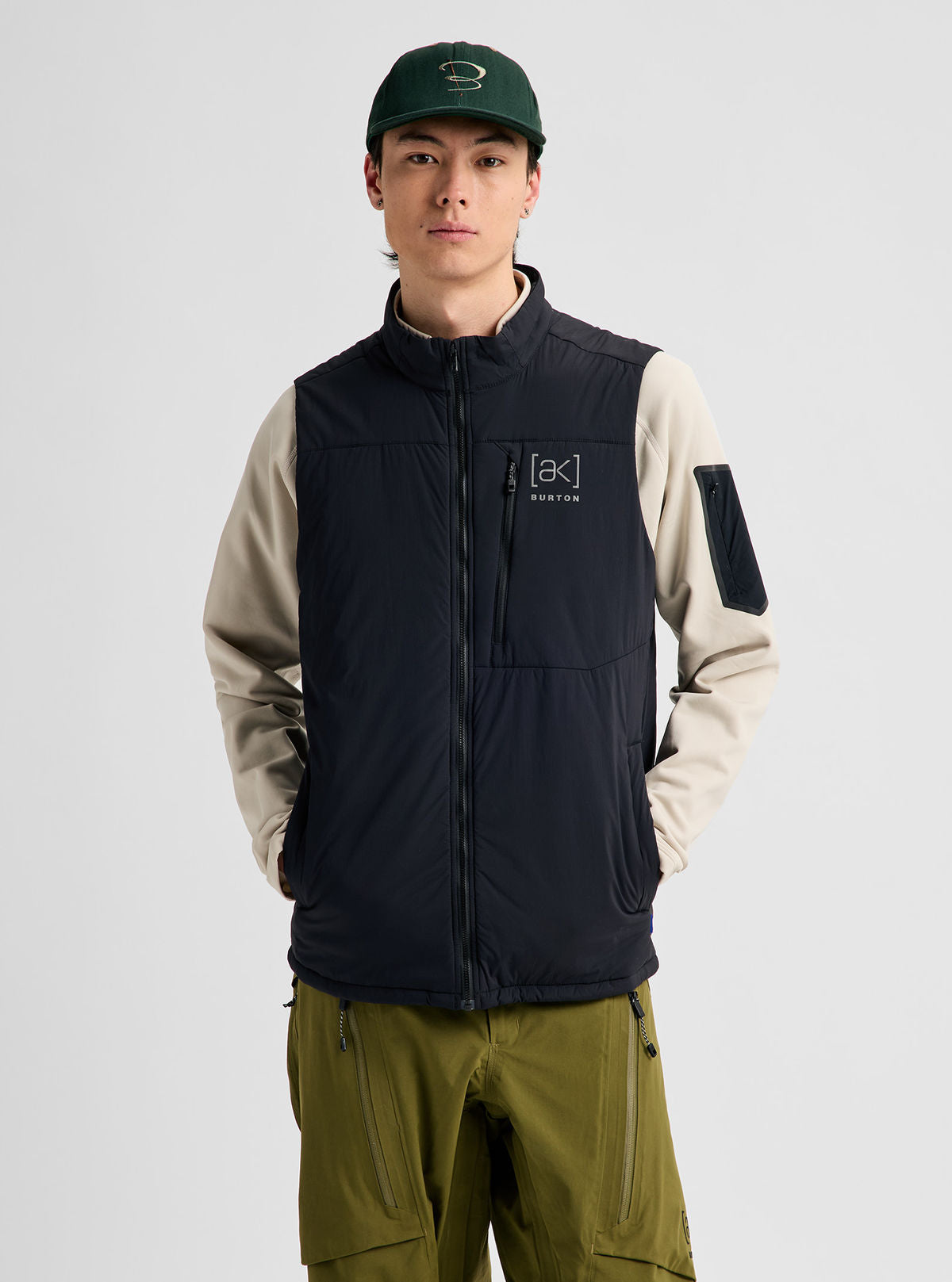 Men's Burton [ak] Helium Stretch Insulated Vest - True Black - Burton Vest Mid - alternate view 4
