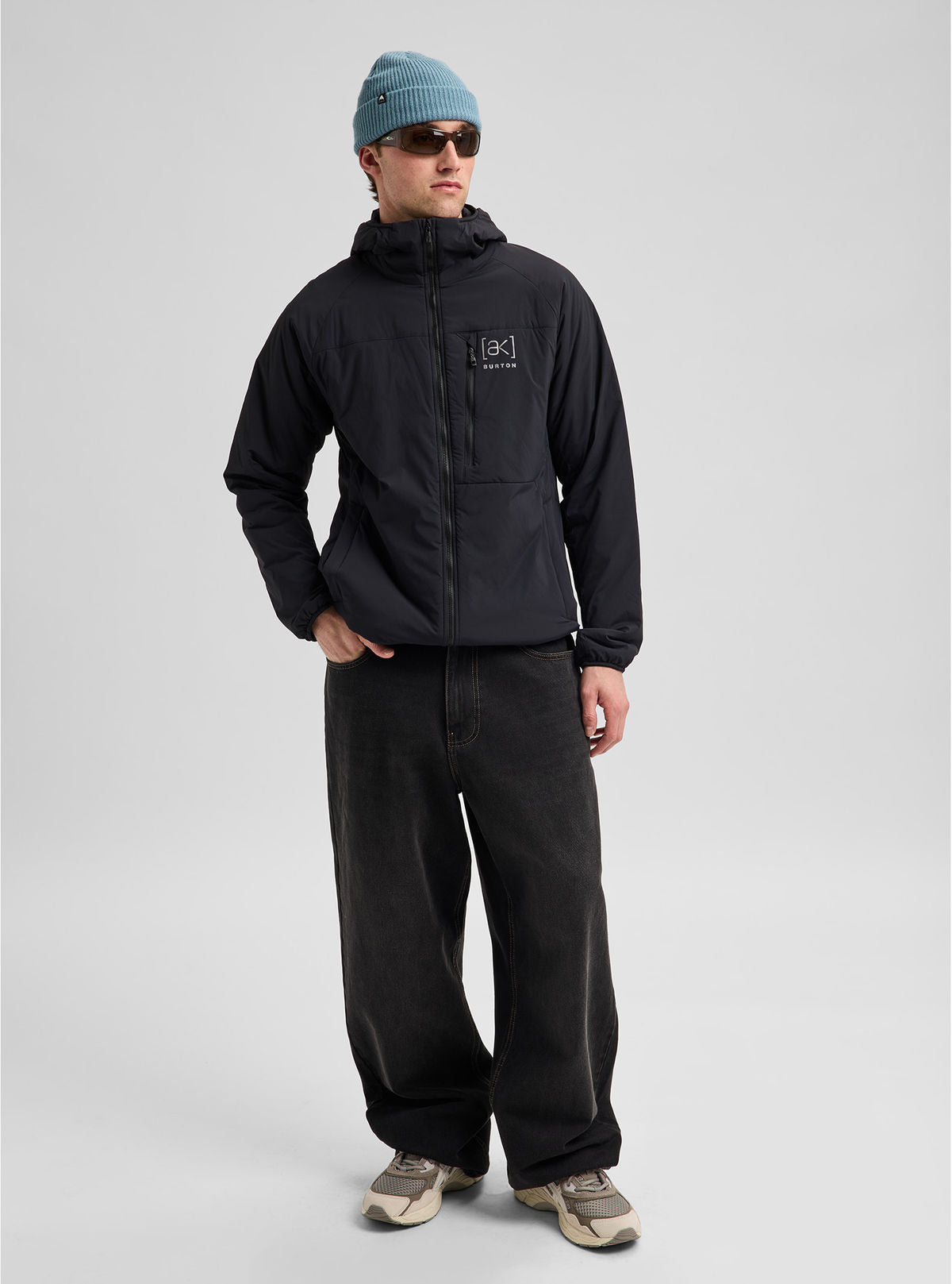 Men's Burton [ak] Helium Hooded Stretch Insulated Jacket - True Black - Burton Jacket Mid - alternate view 2