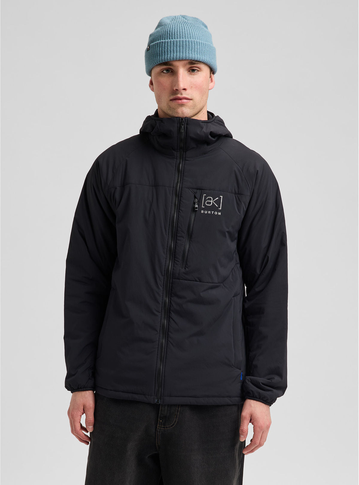Men's Burton [ak] Helium Hooded Stretch Insulated Jacket - True Black - Burton Jacket Mid - alternate view 3