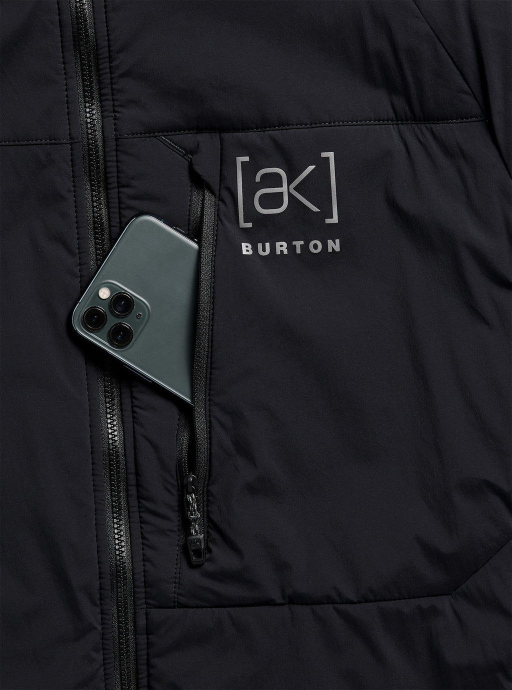 Men's Burton [ak] Helium Hooded Stretch Insulated Jacket - True Black - Burton Jacket Mid - alternate view 5