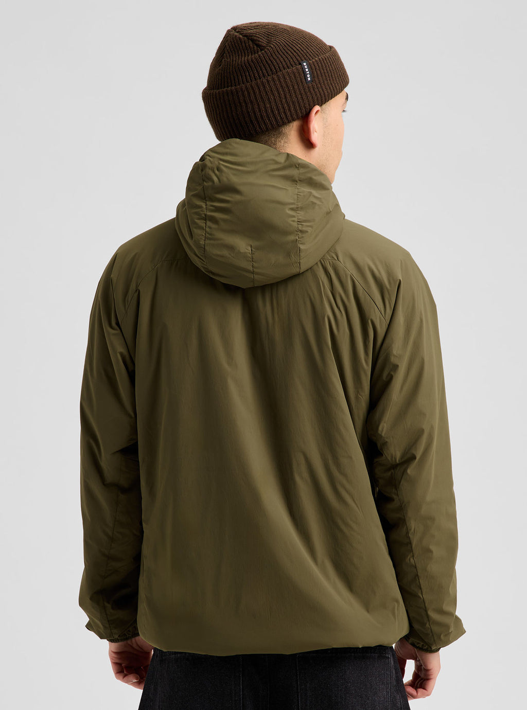 Men's Burton [ak] Helium Hooded Stretch Insulated Jacket - Dried Moss - Burton Jacket Mid - alternate view 4