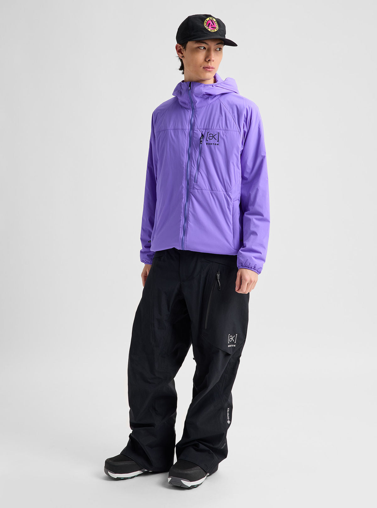 Men's Burton [ak] Helium Hooded Stretch Insulated Jacket - Purple Voltage - Burton Jacket Mid - alternate view 2