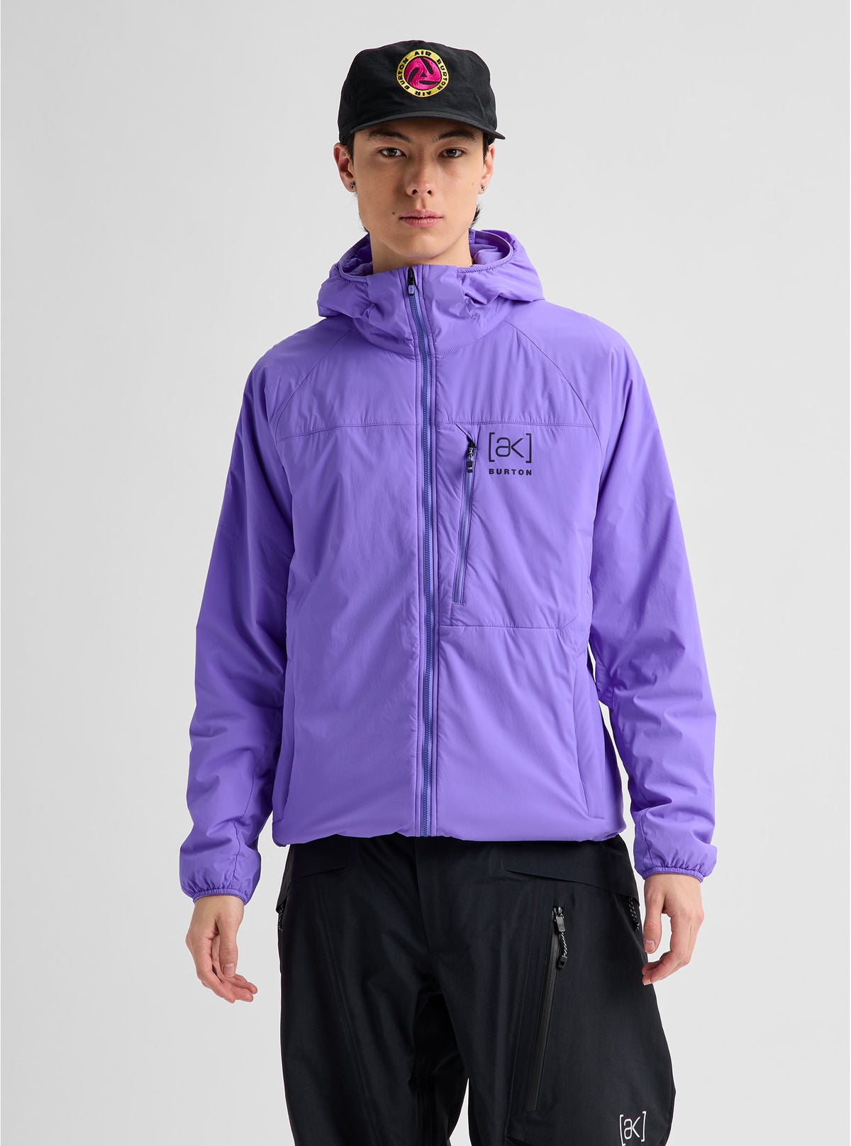 Men's Burton [ak] Helium Hooded Stretch Insulated Jacket - Purple Voltage - Burton Jacket Mid - alternate view 3