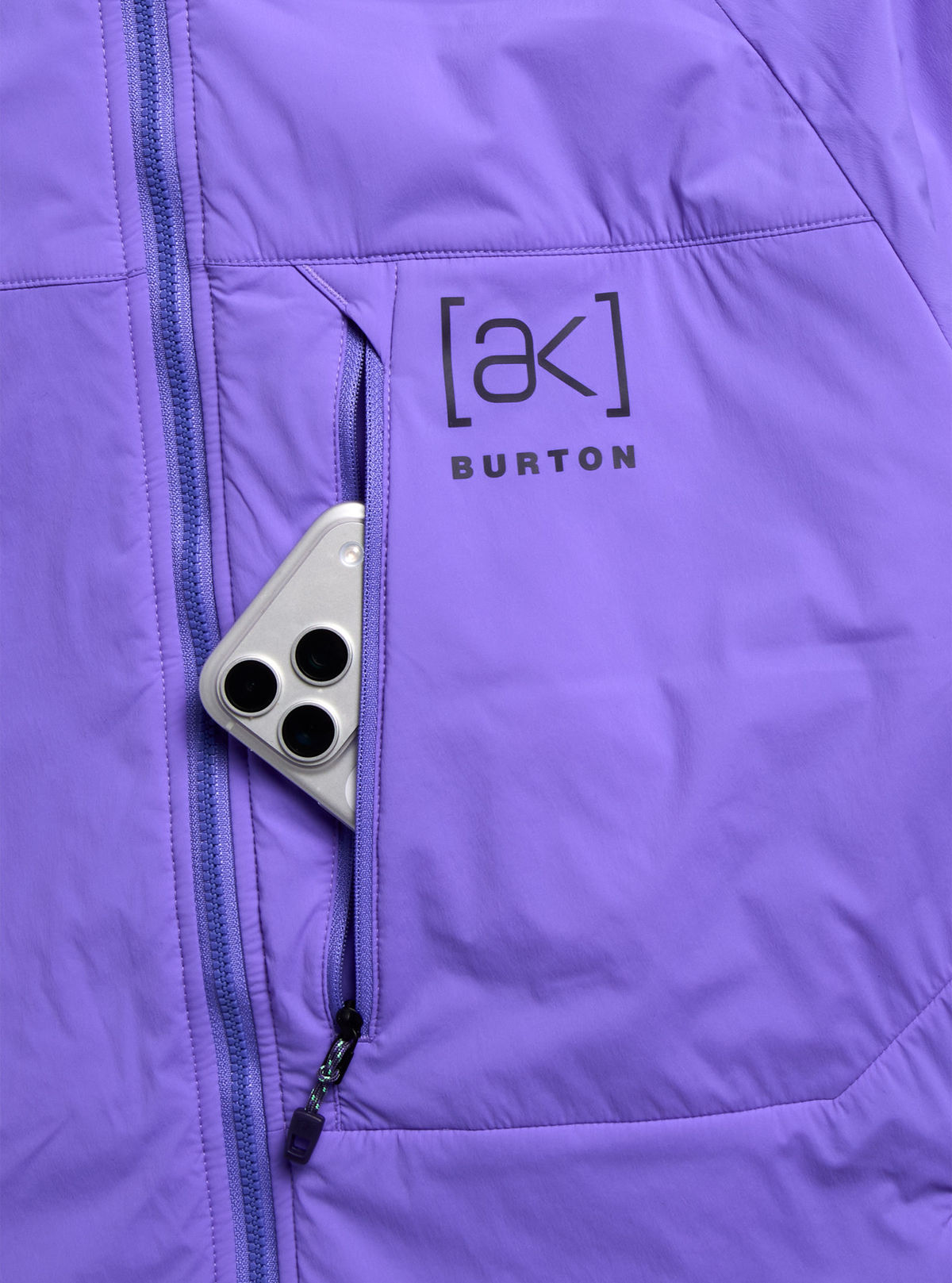 Men's Burton [ak] Helium Hooded Stretch Insulated Jacket - Purple Voltage - Burton Jacket Mid - alternate view 5