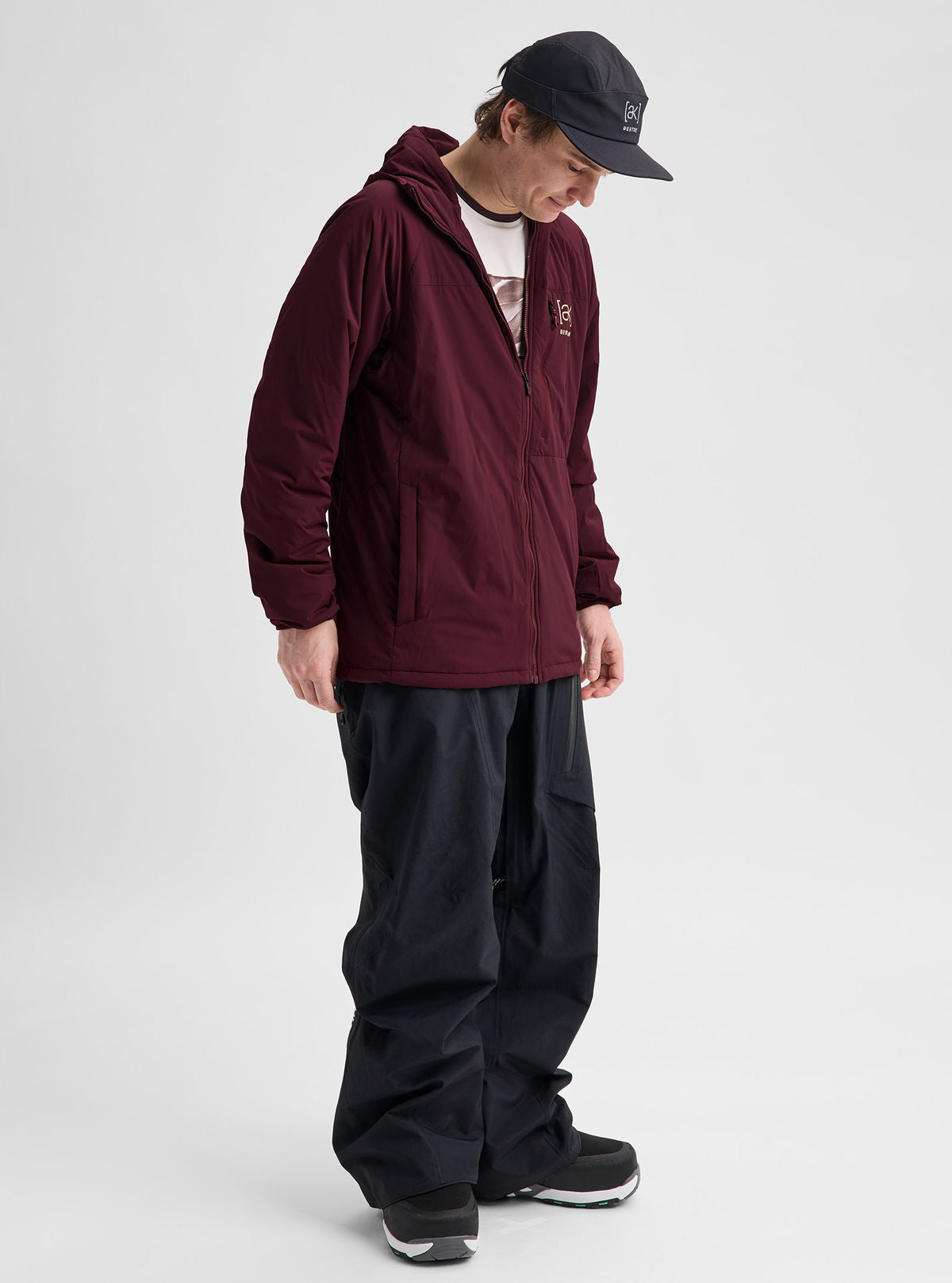 Men's Burton [ak] Helium Hooded Stretch Insulated Jacket - Rum Raisin - Burton Jacket Mid - alternate view 2