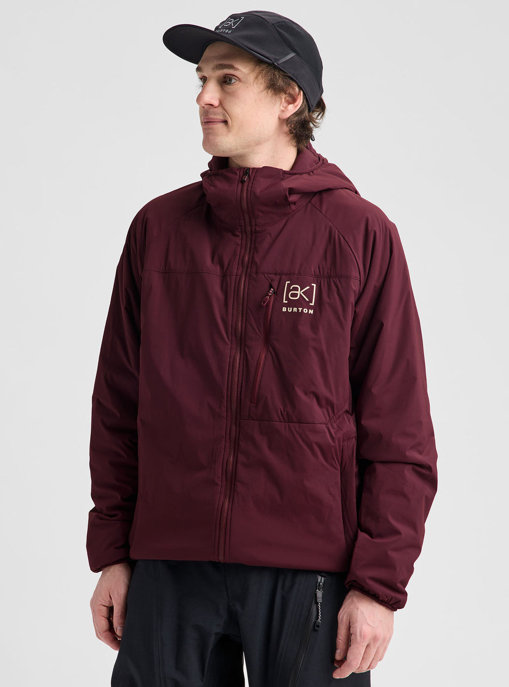 Men's Burton [ak] Helium Hooded Stretch Insulated Jacket - Rum Raisin - Burton Jacket Mid - alternate view 3