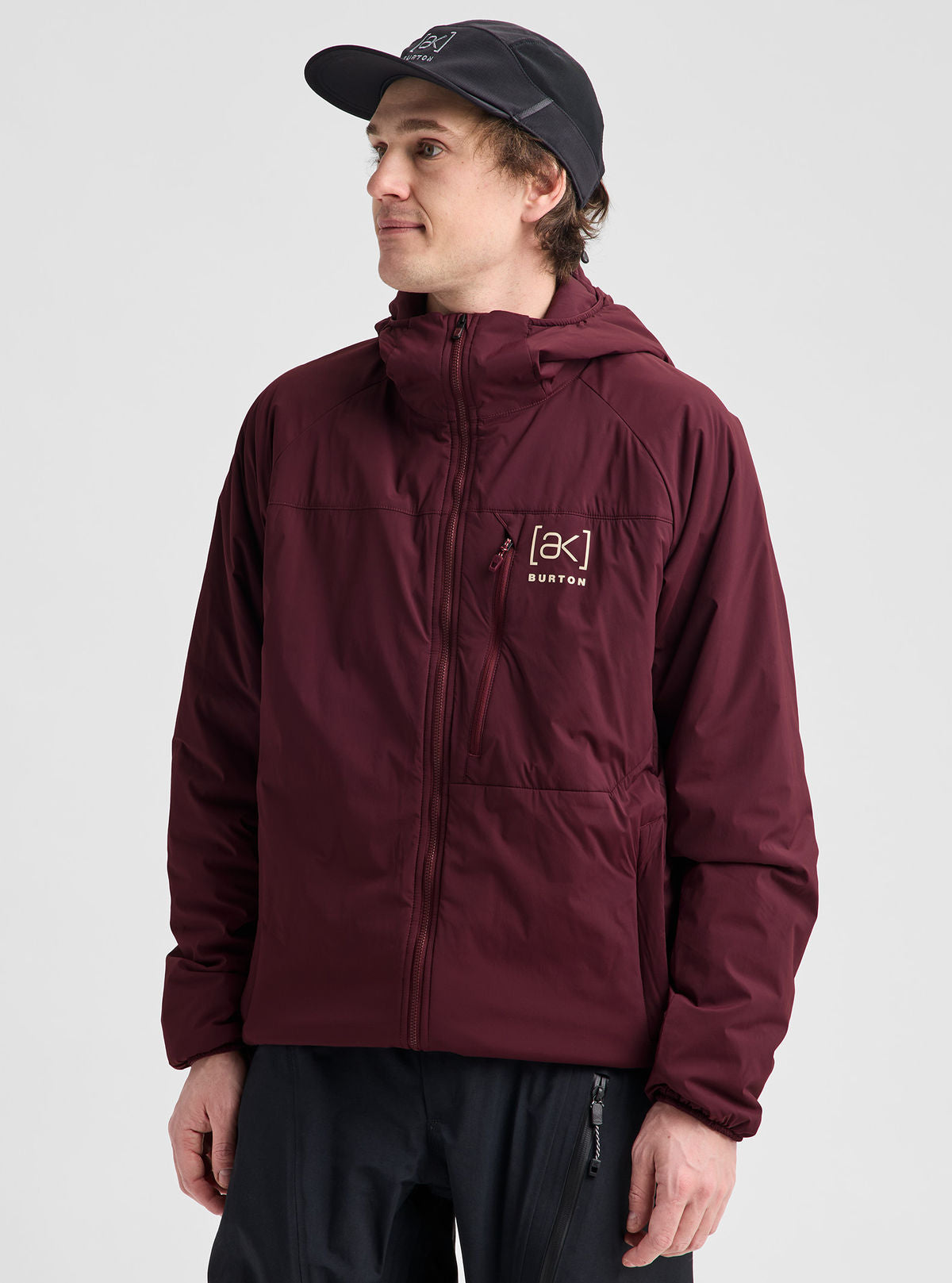 Men's Burton [ak] Helium Hooded Stretch Insulated Jacket - Rum Raisin - Burton Jacket Mid - alternate view 3
