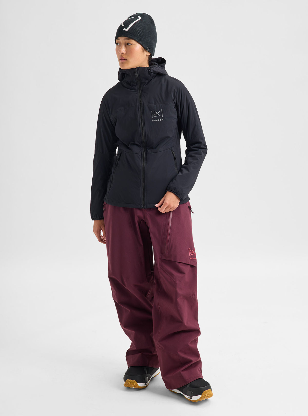 Women's Burton [ak] Helium Hooded Stretch Insulated Jacket - True Black - Burton Jacket Mid - alternate view 2