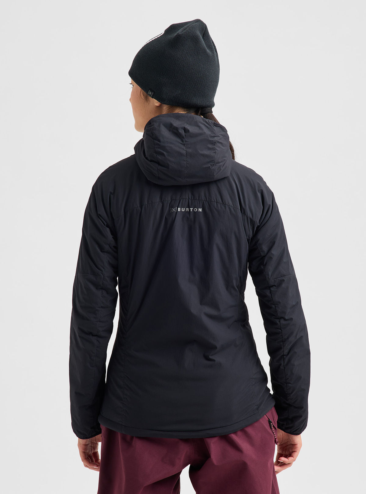 Women's Burton [ak] Helium Hooded Stretch Insulated Jacket - True Black - Burton Jacket Mid - alternate view 4