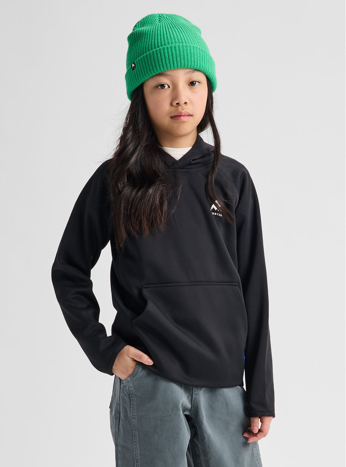 Kids' Burton Crown Weatherproof Fleece Pullover - True Black - Burton Pullover Hoodie Apparel - alternate view 3