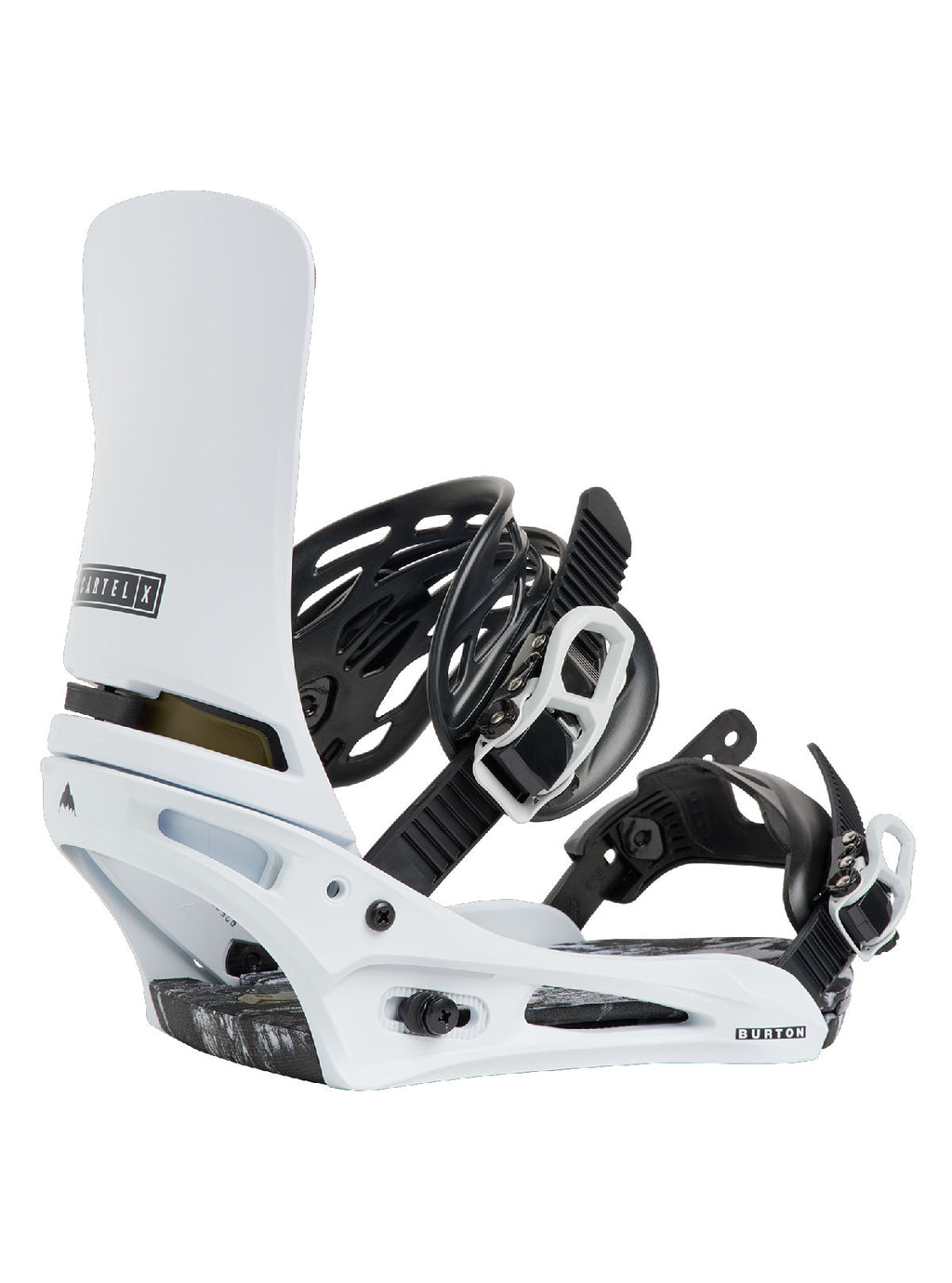 Men's Burton Cartel X Re:Flex Snowboard Bindings - White - Burton Bindings Strap