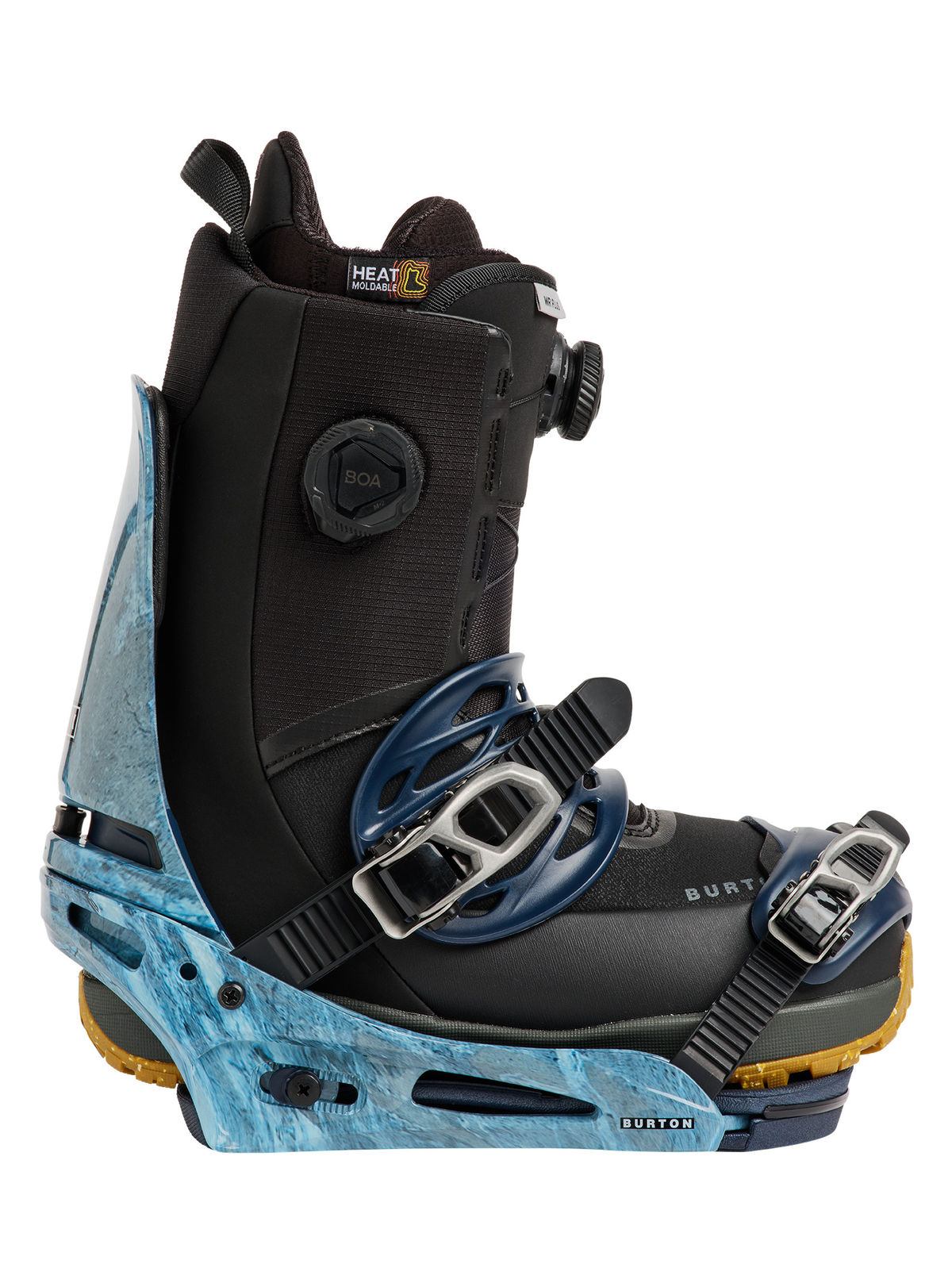 Men's Burton Cartel X Re:Flex Snowboard Bindings - Marbled Stone - Burton Bindings Strap - alternate view 5