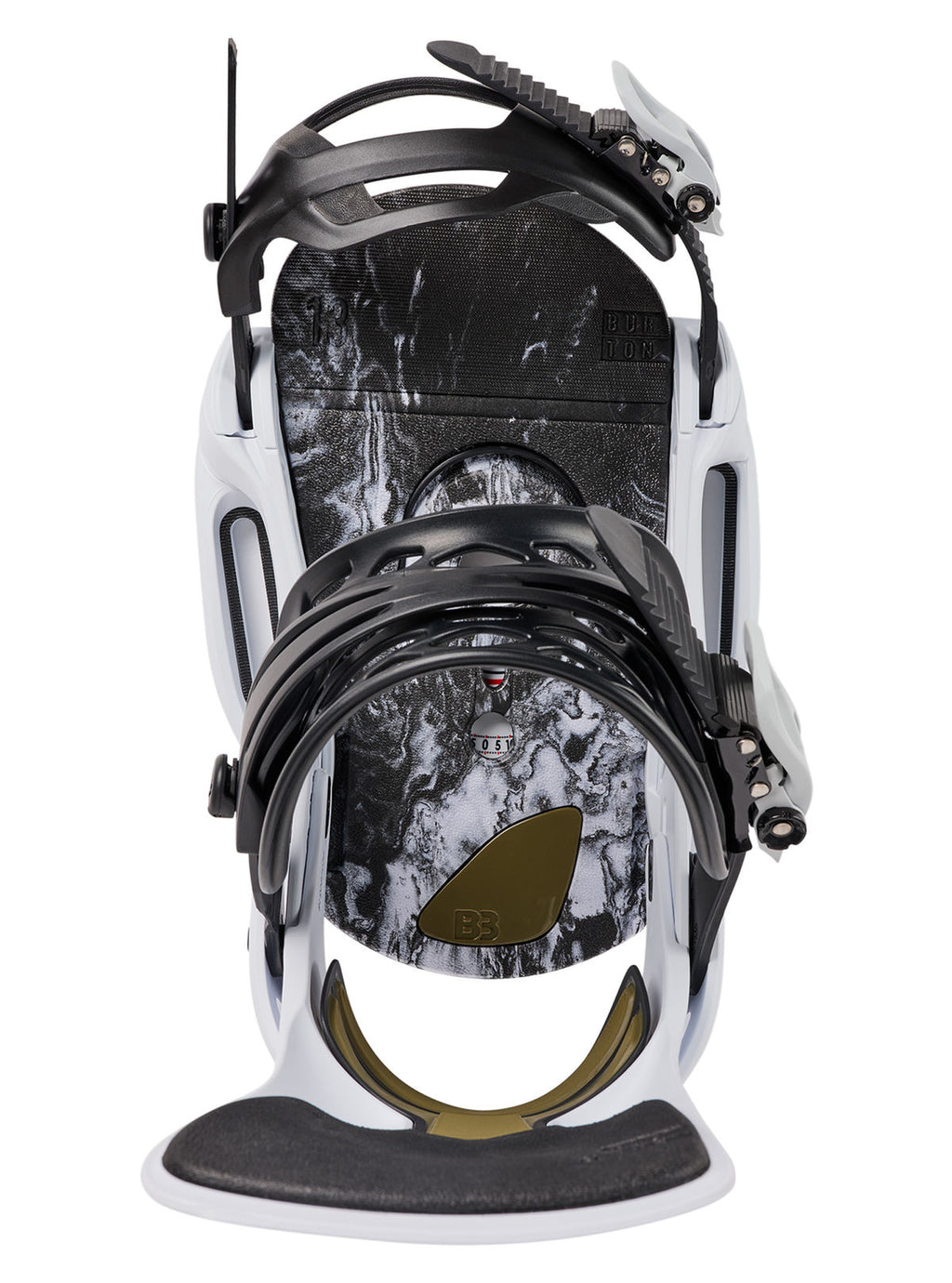 Men's Burton Cartel X EST Snowboard Bindings - White - Burton Bindings Strap - alternate view 4