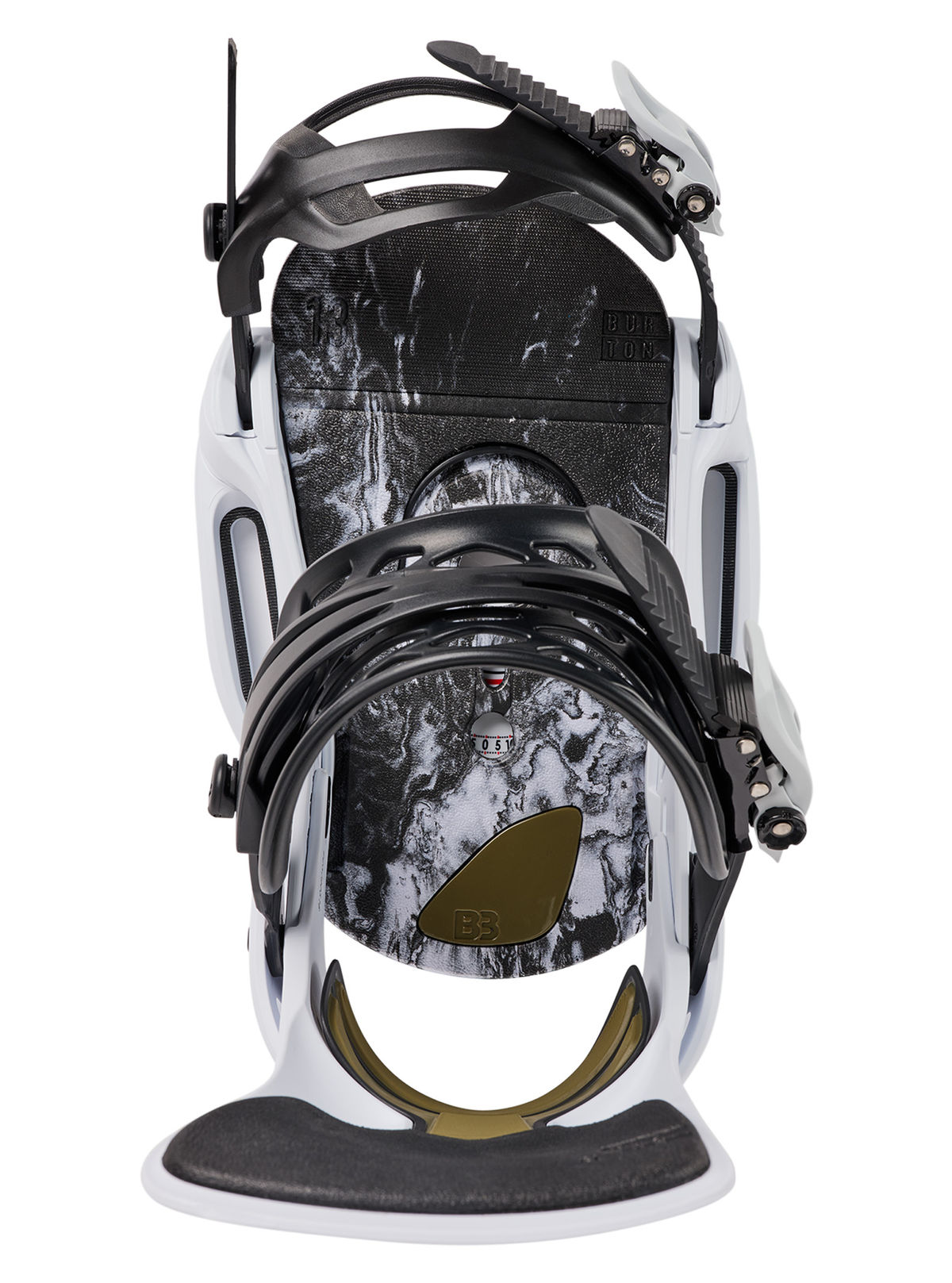 Men's Burton Cartel X EST Snowboard Bindings - White - Burton Bindings Strap - alternate view 4