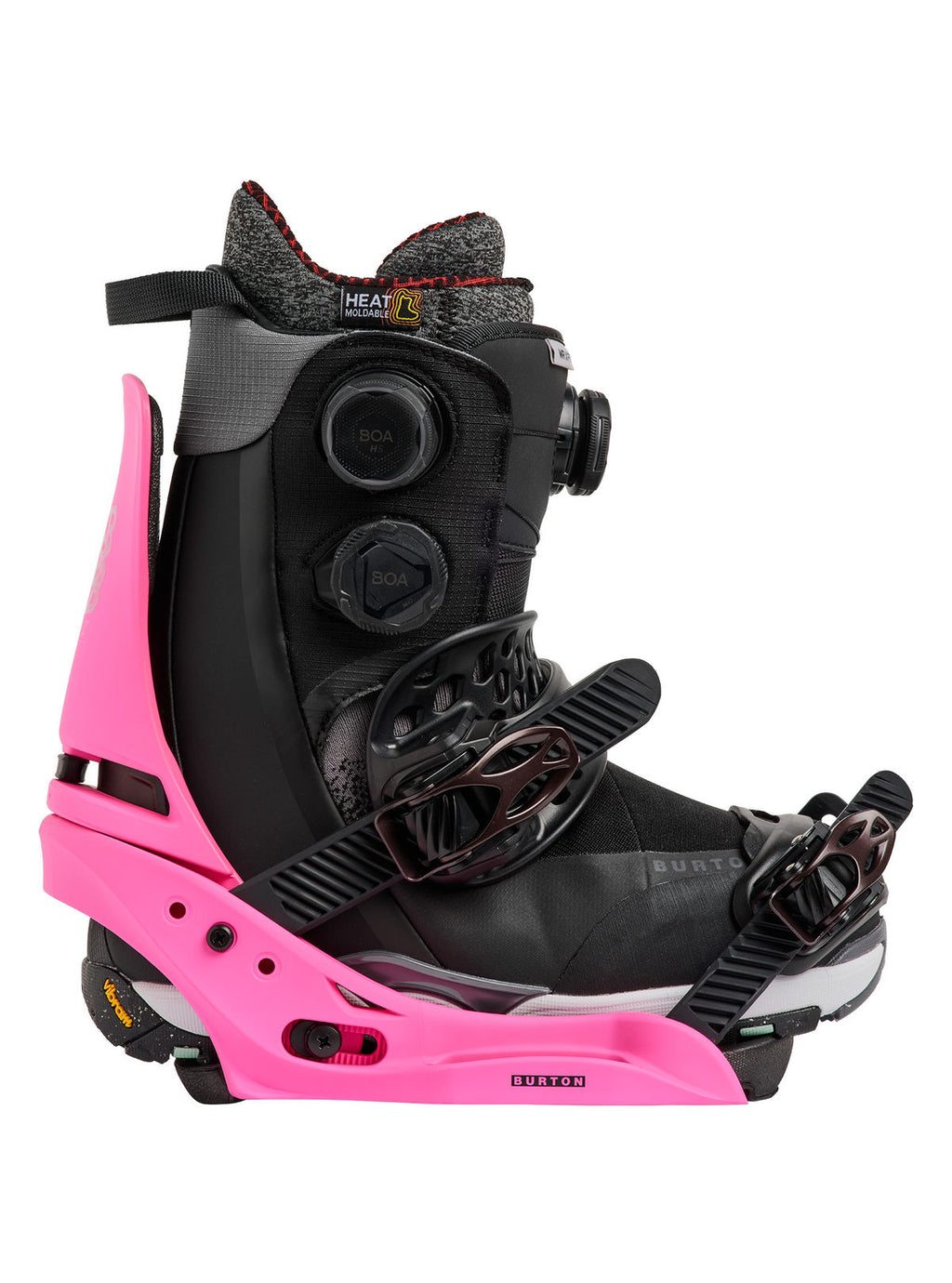 Women's Burton Lexa X EST Snowboard Bindings - Shockwave Pink - Burton Bindings Strap - alternate view 5