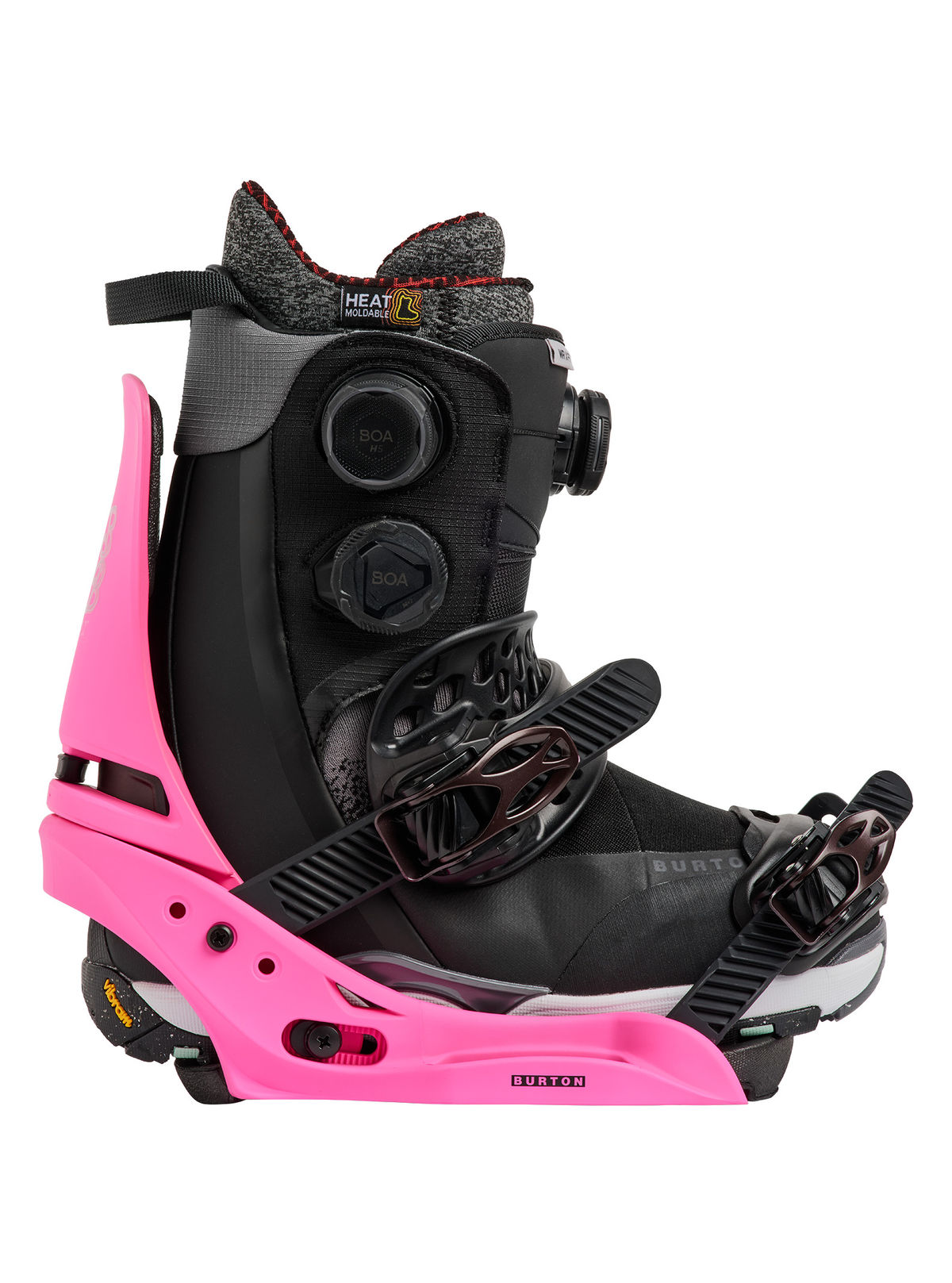 Women's Burton Lexa X EST Snowboard Bindings - Shockwave Pink - Burton Bindings Strap - alternate view 5