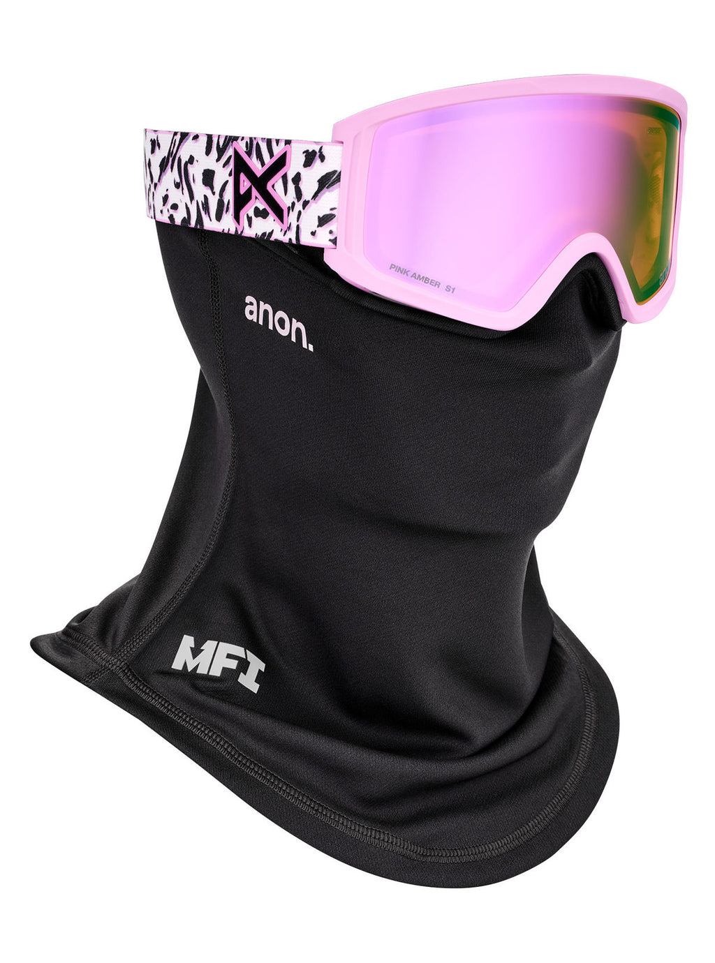 Anon Tracker 2.0 Goggles + MFI Face Mask - Leopard Pink / Pink Amber - Anon Traditional Goggle - alternate view 5