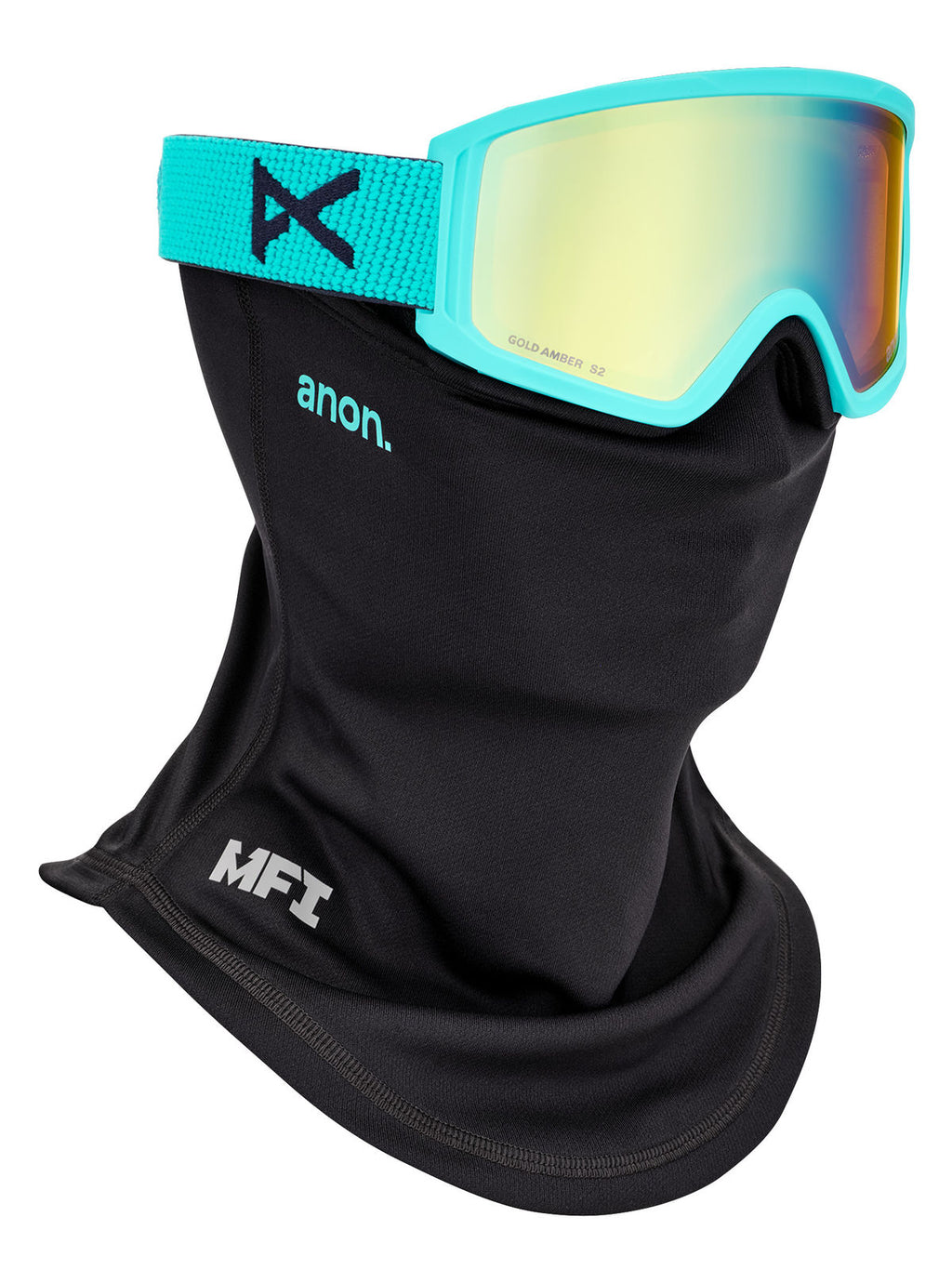 Anon Tracker 2.0 Goggles + MFI Face Mask - Marine / Gold Amber - Anon Traditional Goggle - alternate view 5