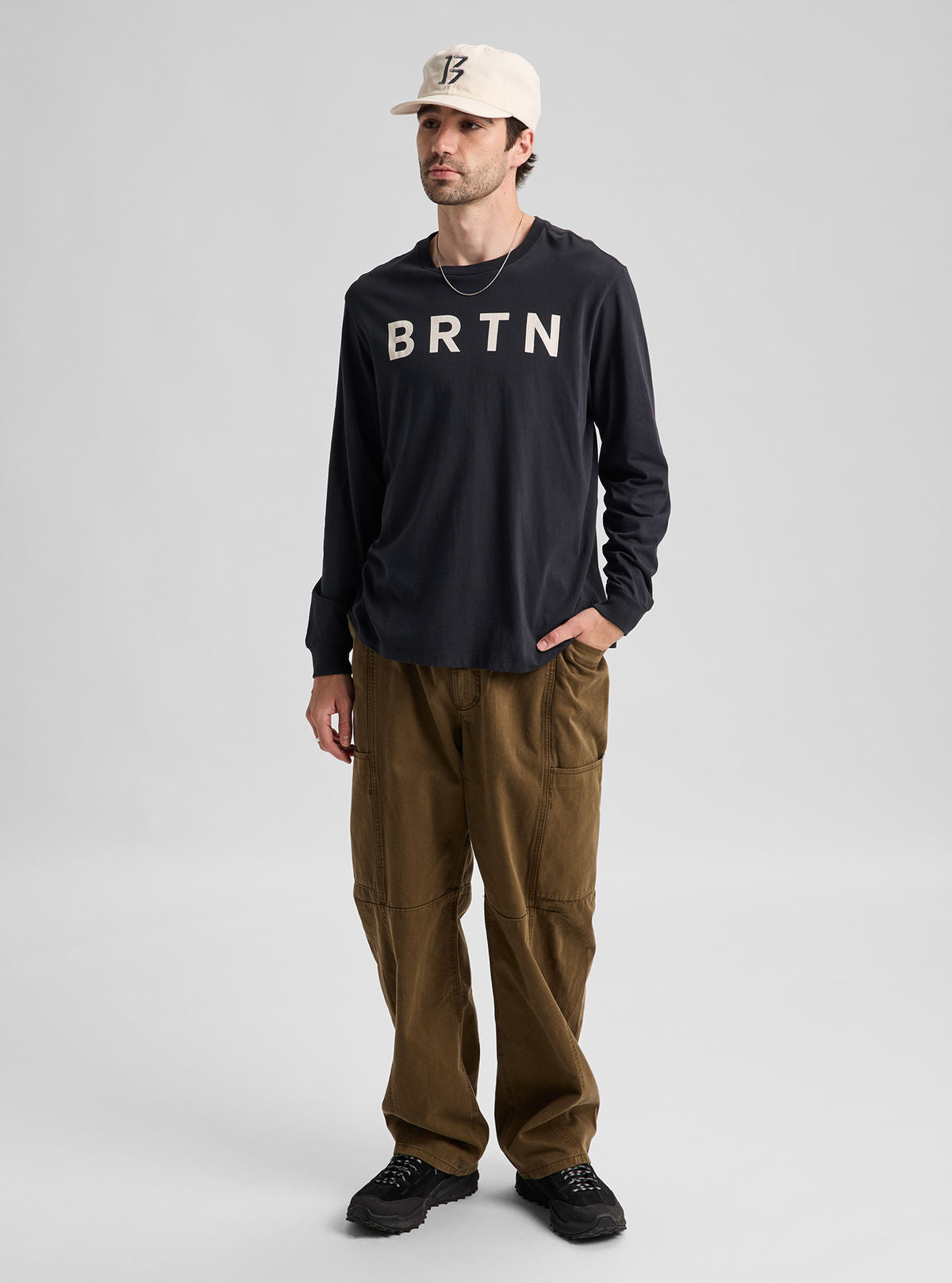 Burton BRTN Long Sleeve T-Shirt - True Black - Burton Ls Tee Apparel - alternate view 2