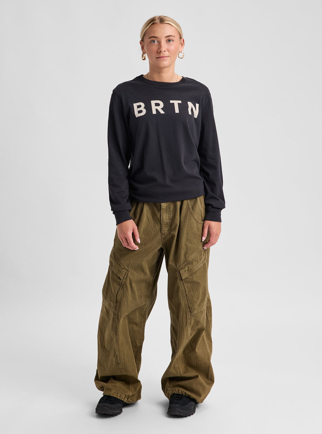 Burton BRTN Long Sleeve T-Shirt - True Black - Burton Ls Tee Apparel - alternate view 6