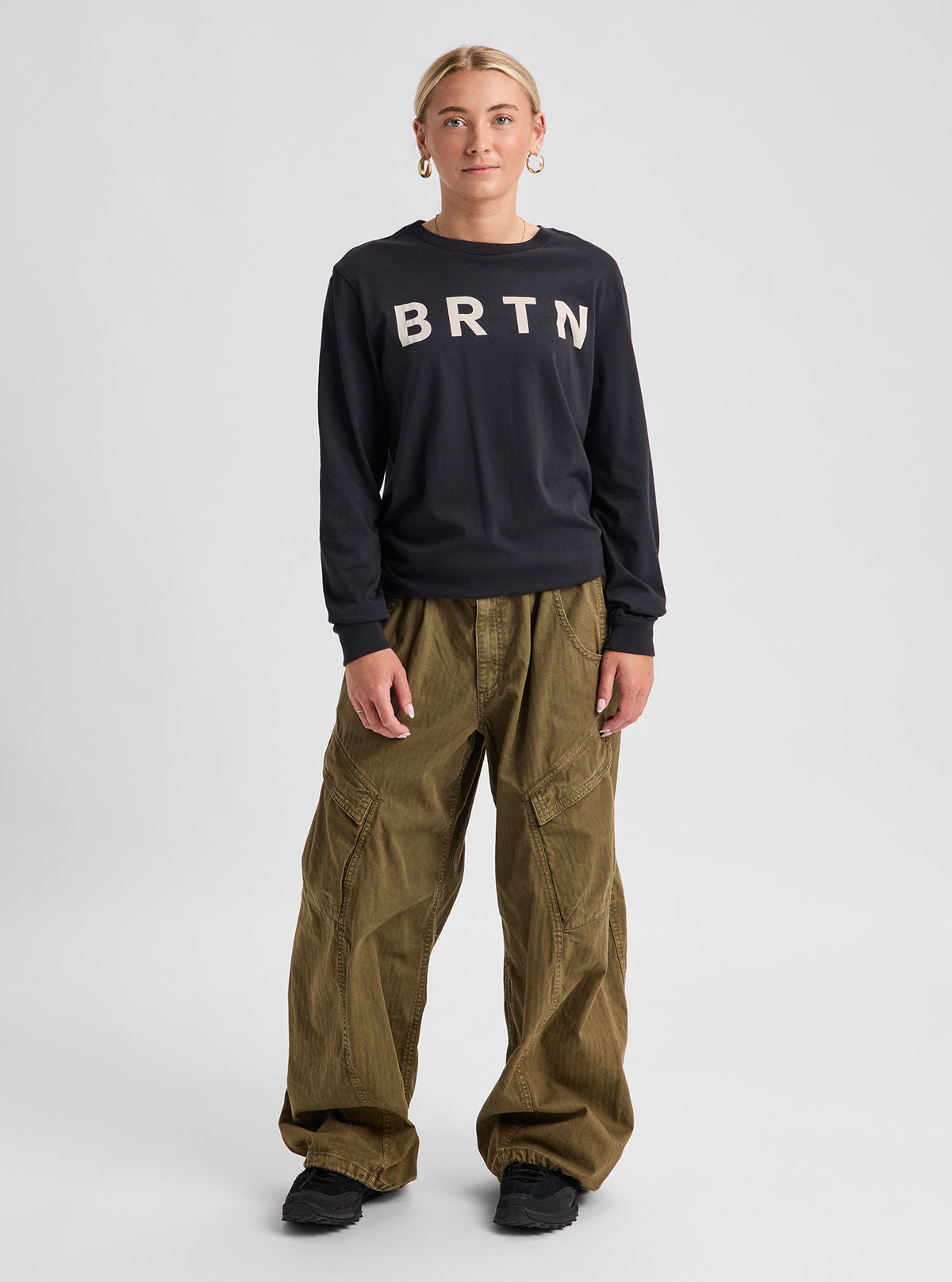 Burton BRTN Long Sleeve T-Shirt - True Black - Burton Ls Tee Apparel - alternate view 6