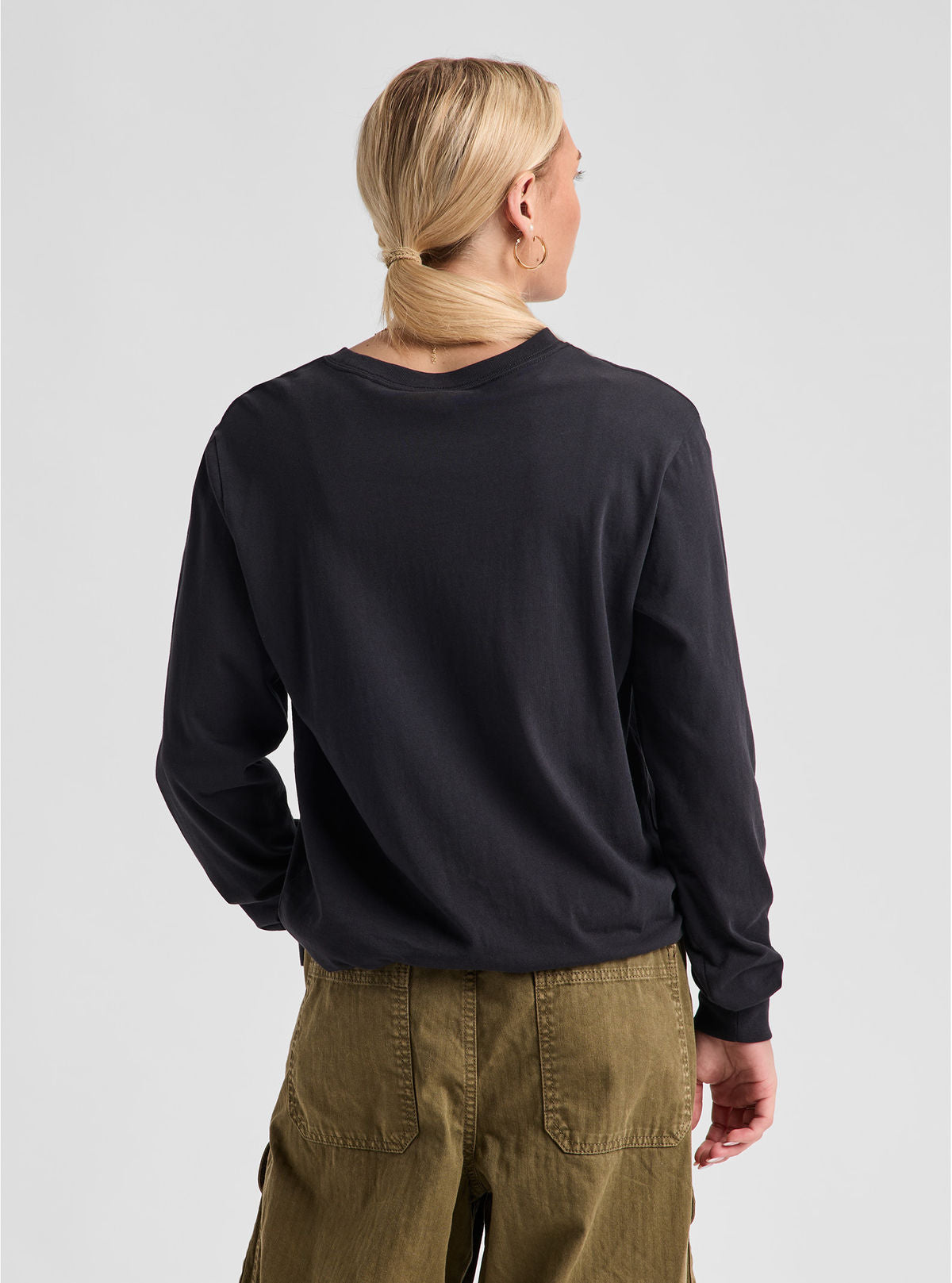 Burton BRTN Long Sleeve T-Shirt - True Black - Burton Ls Tee Apparel - alternate view 8